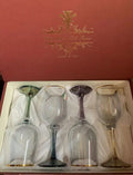 Multi Color Stem Wine Goblets Set of 4 T905679