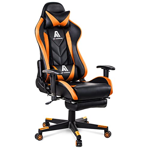 Black Purple Ergonomic Gaming Chair with Footrest A37077