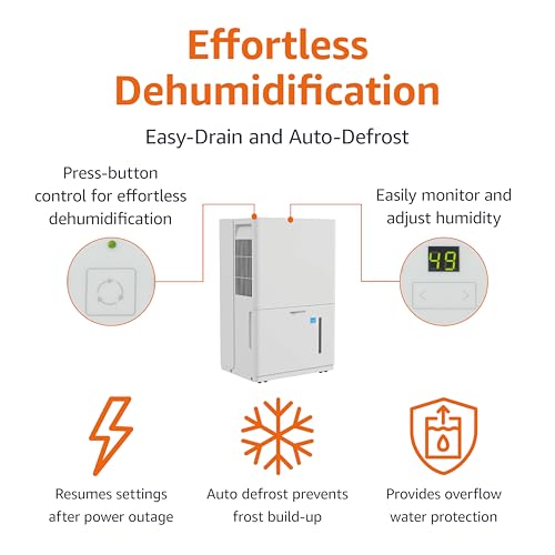 Large 35 Pint Dehumidifier with Timer and Auto-Defrost I594297