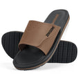 Black Adjustable Slip On Open Toe Memory Foam Slide Sandals H301