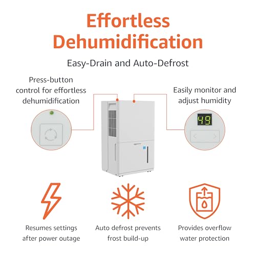 Large 35 Pint Dehumidifier with Timer and Auto-Defrost I594297