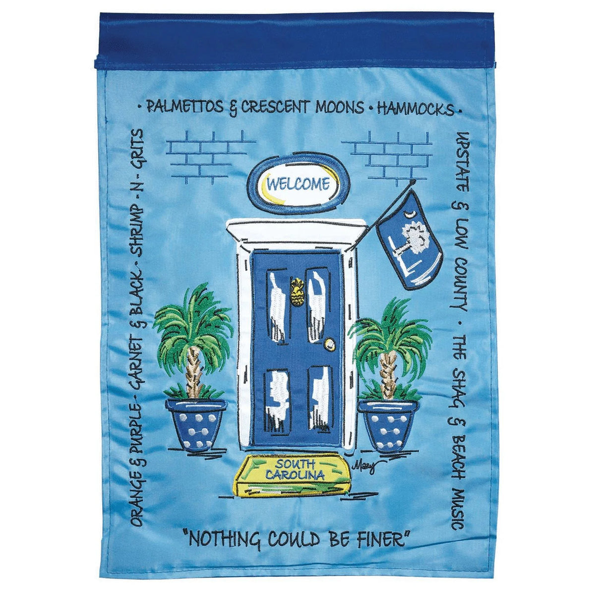 South Carolina Door Applique Garden Flag F10259