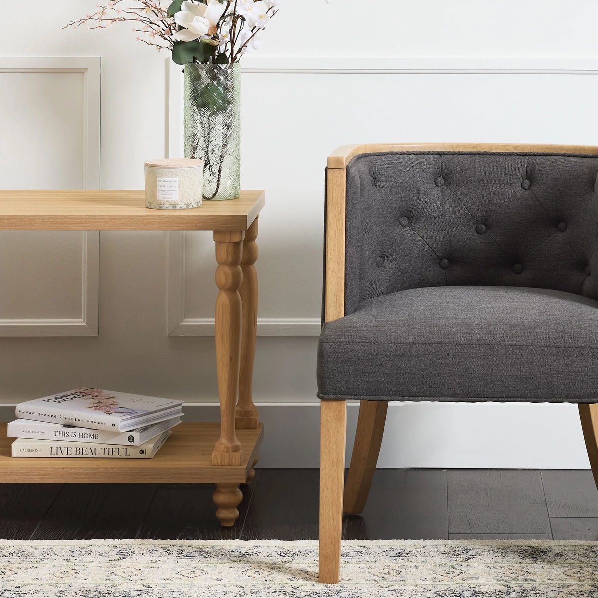 Charcoal Upholstered Accent Chair N213369