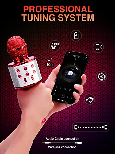 4 in 1 Wireless Microphone with LED Lights H346012