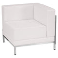 White LeatherSoft Modular Right Corner Chair O3384