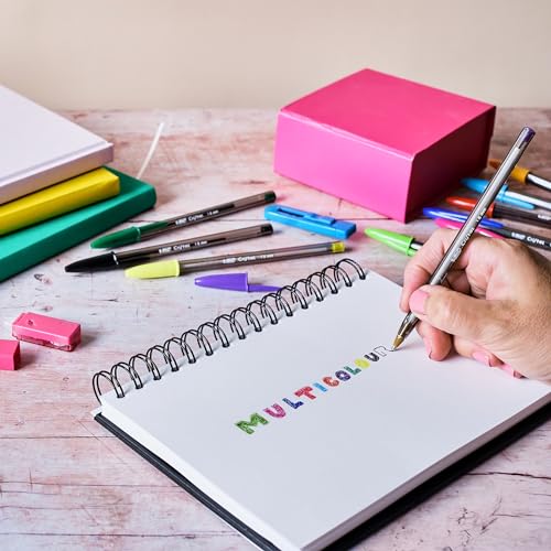 Multicolour Ballpoint Pens Wide Tip 1.6mm Pack Of 15 I157022