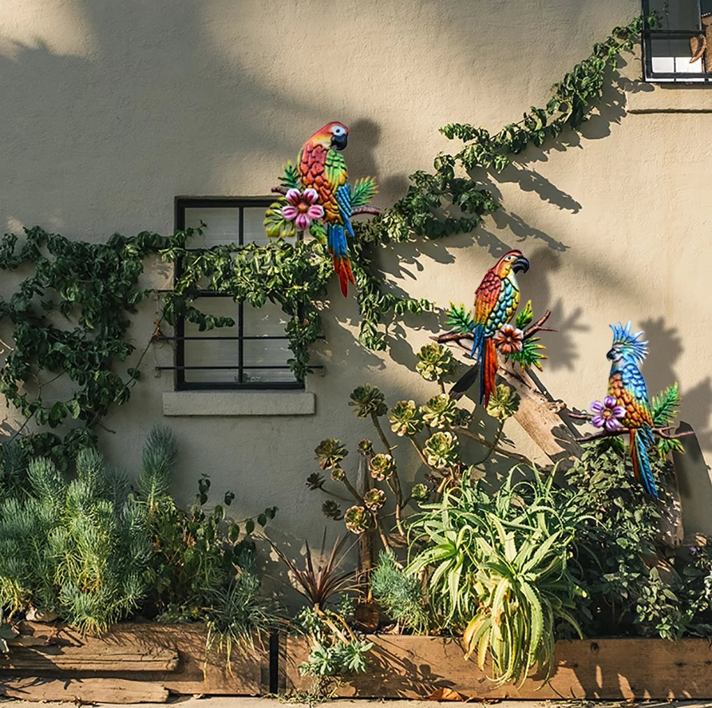 Tropical Parrot Metal Wall Decor Z448174