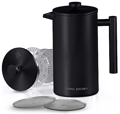 Stainless Steel French Press Coffee Maker 34 Oz O993