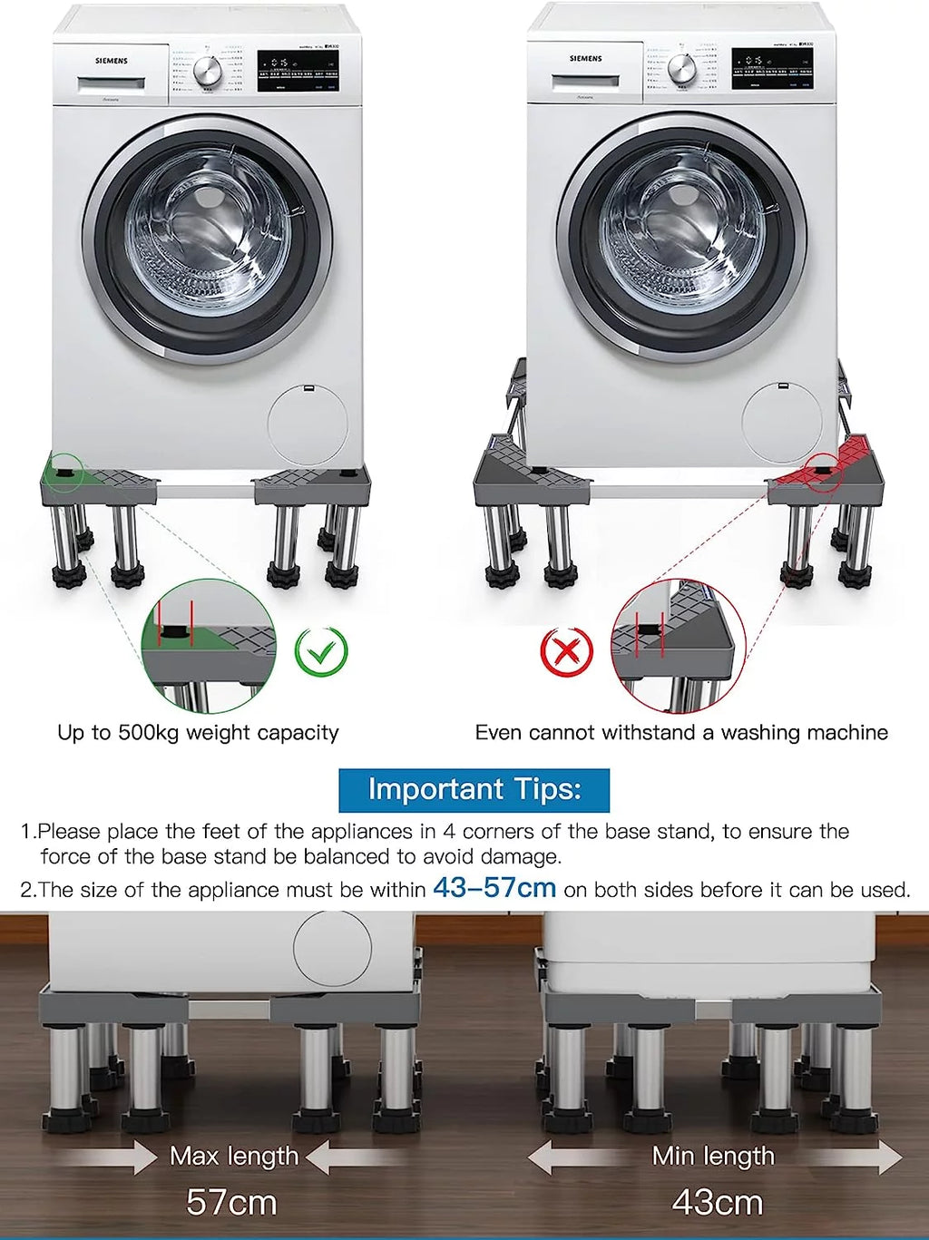 Adjustable Heavy Duty Fridge Stand D3343