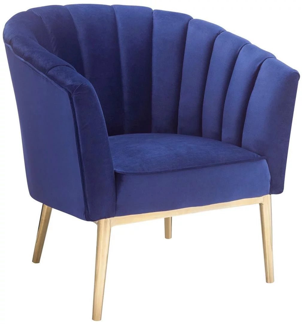 Midnight Blue Velvet Accent Chair E8258