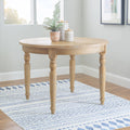 42" Round Rustic Dining Table with Turned Legs S1845