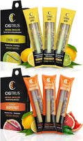 Craving Relief Inhaler, Natural Quit Smoking Substitute, Nicotine & Tobacco-Free, Non-Electric Solution, Citrus Grapefruit & Lemon Lime, 6 Piece B49997