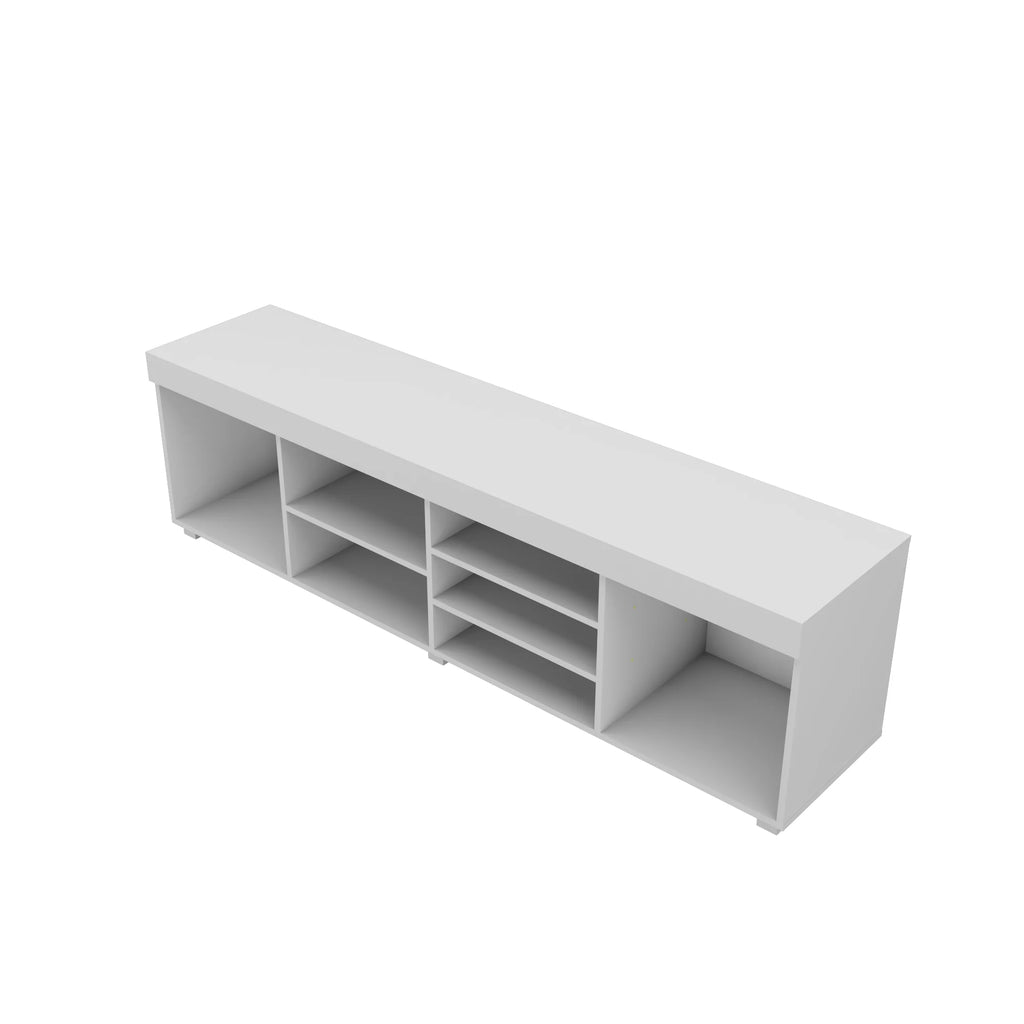White TV Stand up to 65" Manufactured Wood R663733