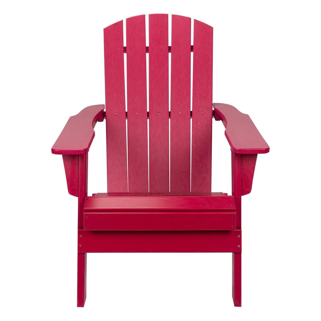 Red All-Weather Resin Folding Adirondack Chair T112037