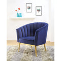 Midnight Blue Velvet Accent Chair E8258