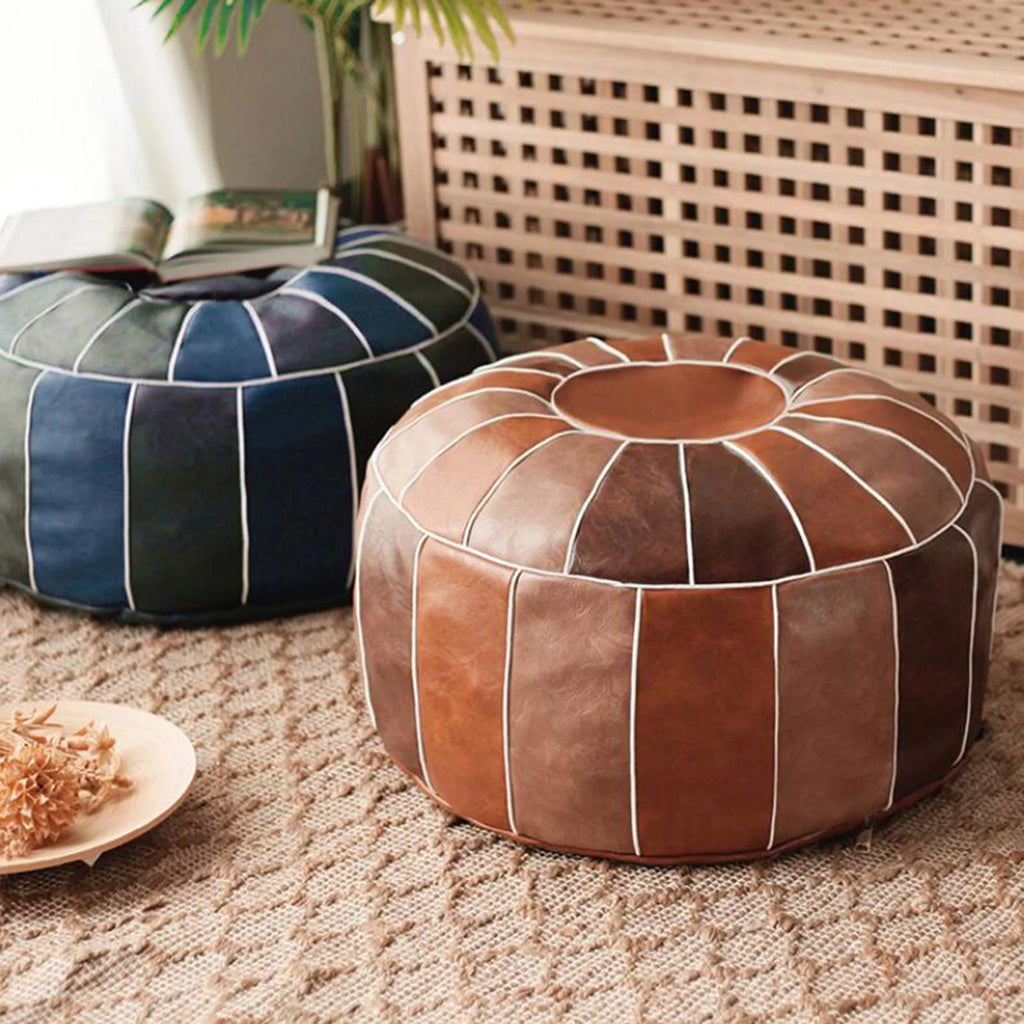 Unstuffed Pouf Cover Storage Ottoman Y657