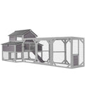 Extra Large Wooden Chicken Coop with 6 Nesting Boxes E599262
