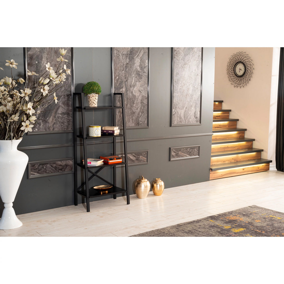 5 Tier Metal Ladder Bookshelf A75466