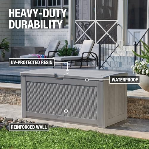 Extra Large Weather Resistant Resin Deck Box N7391