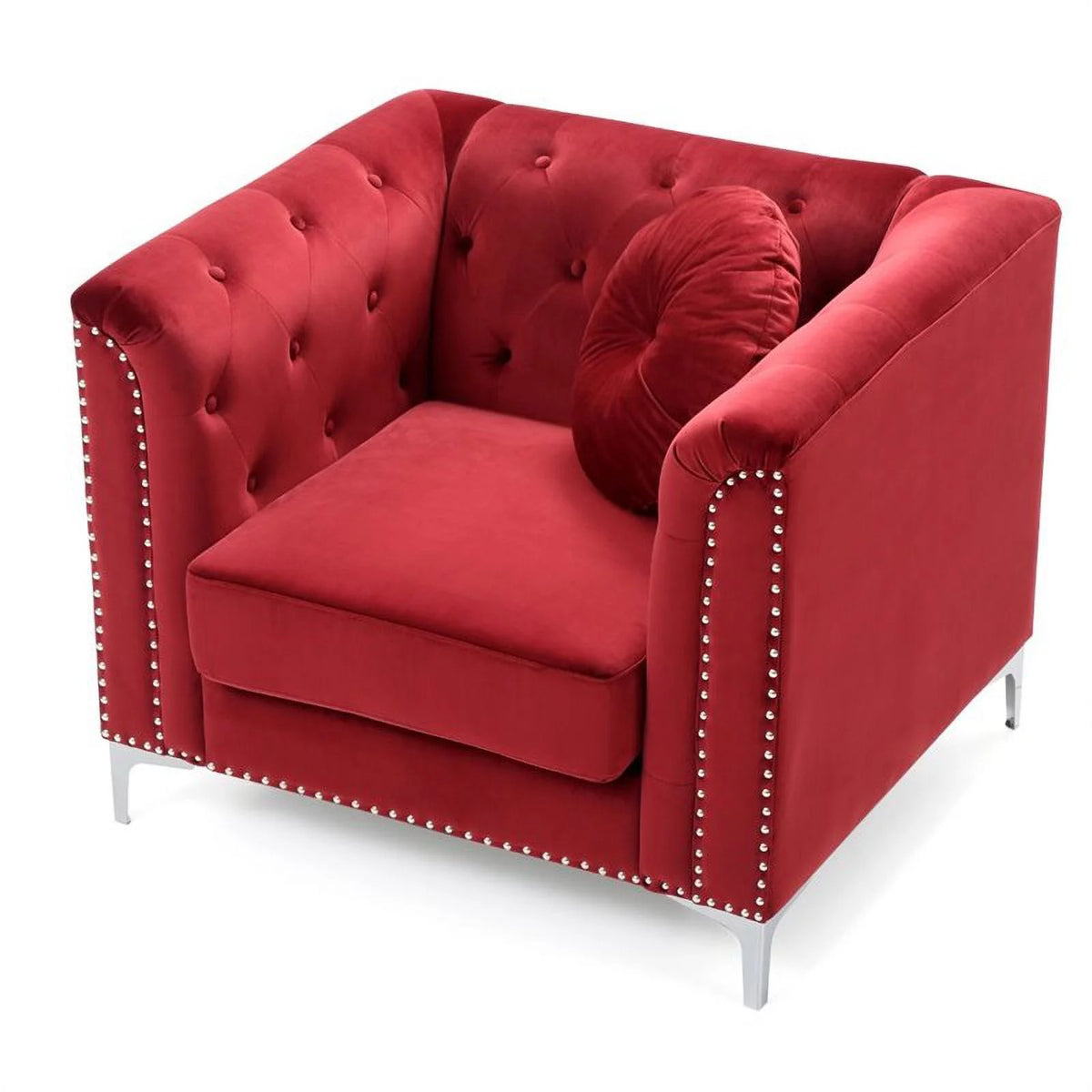 Velvet Sofa Chaise and Chair 2-Piece Set U888