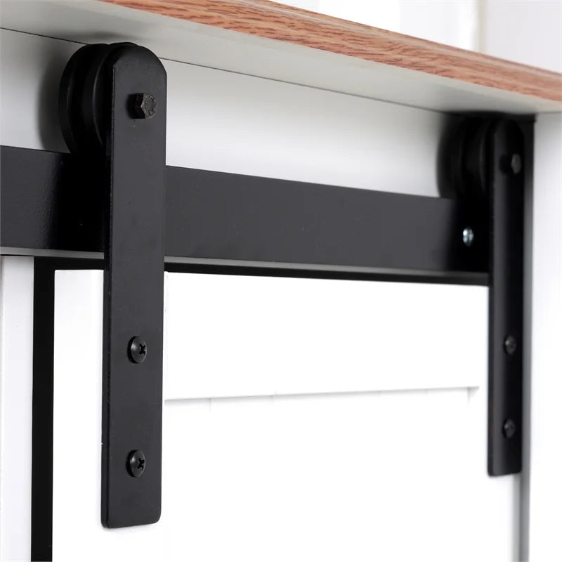 Countryside Barn Door Buffet with Two Sliding Barn Doors & Three Drawers E59091