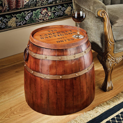 19 Inch Wine Barrel Side Table M213