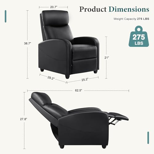 Deep Grey Fabric Recliner Chair M453