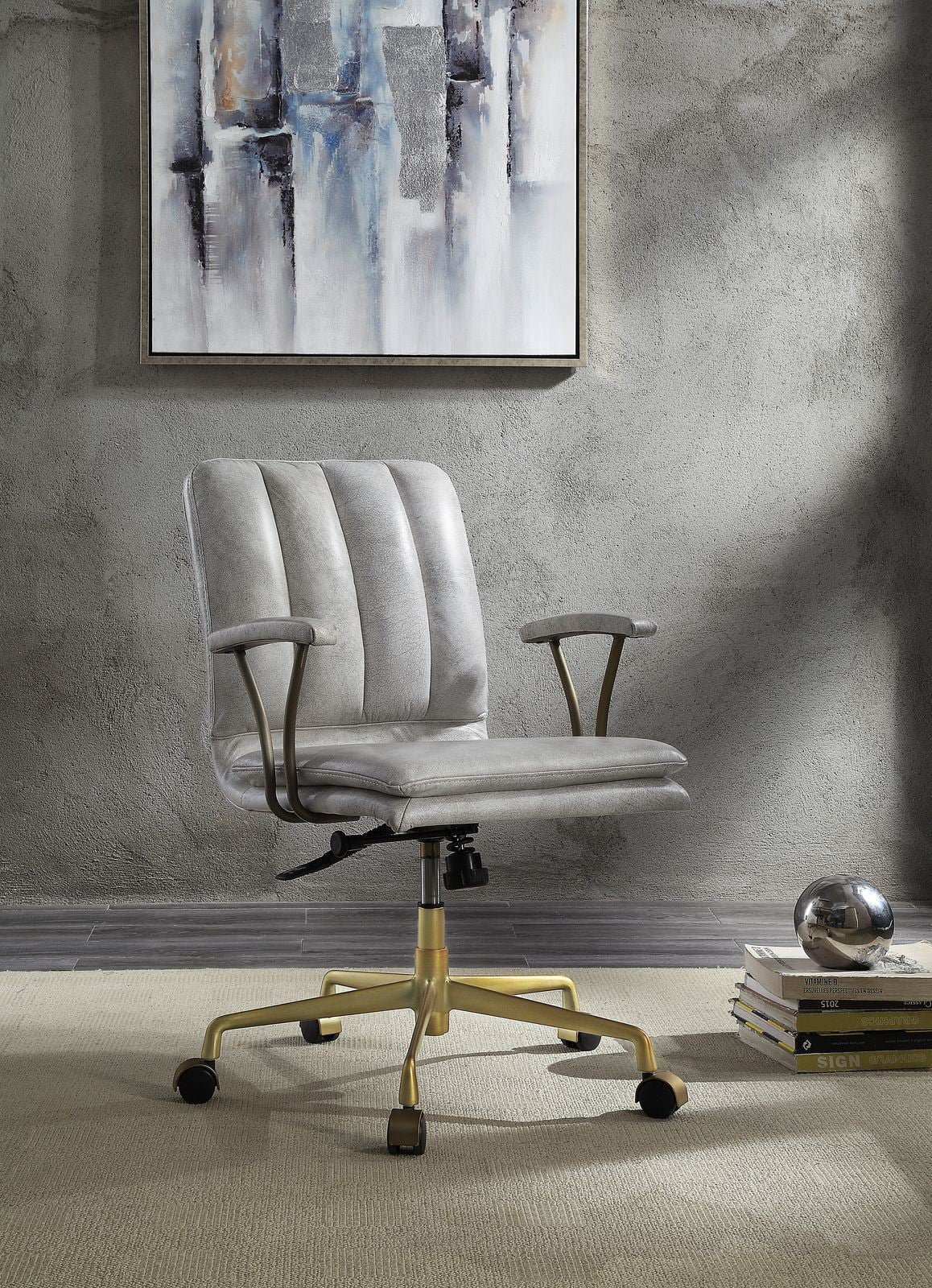White Leather Office Chair E92148