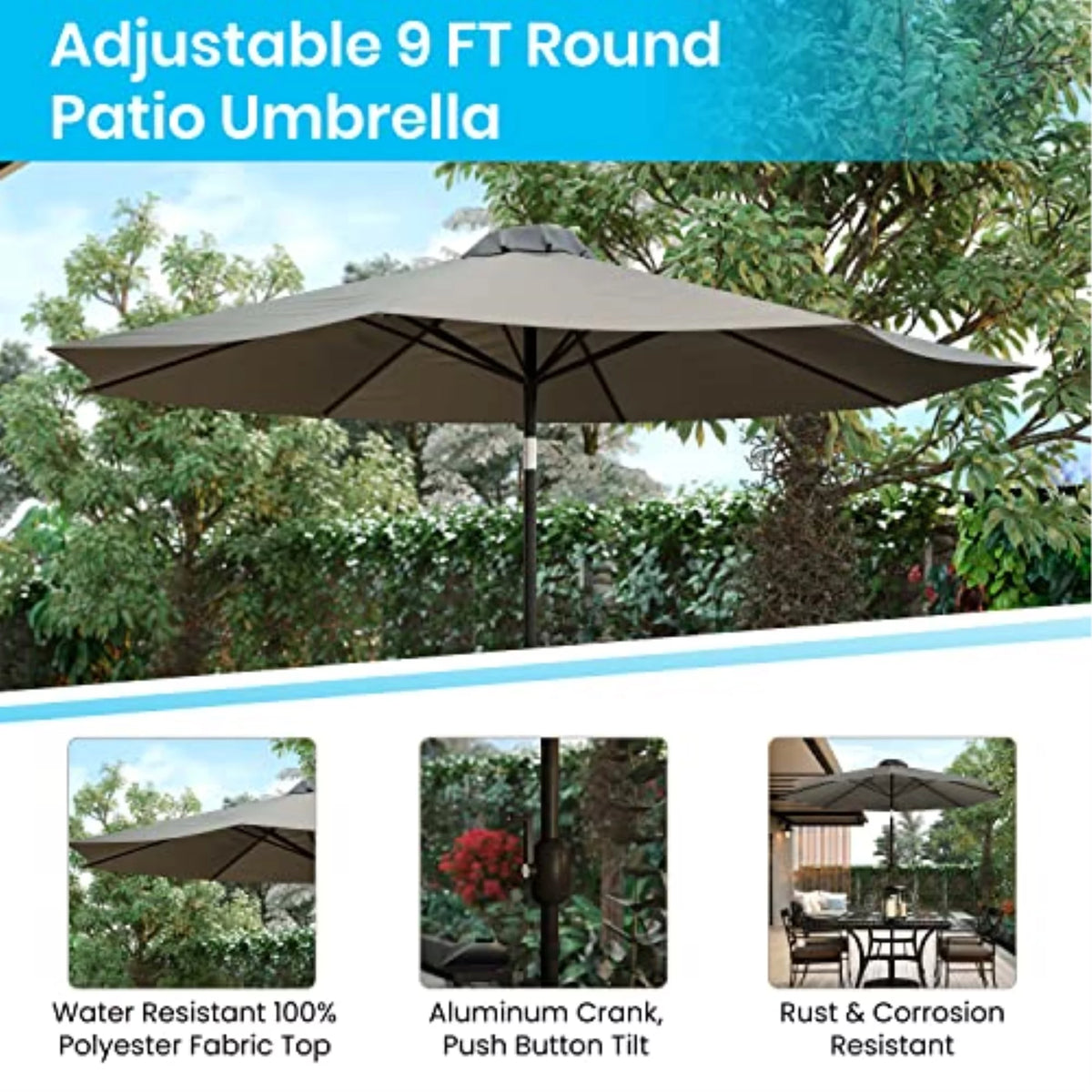 5-Piece Teak Patio Table and Chair Set N332640