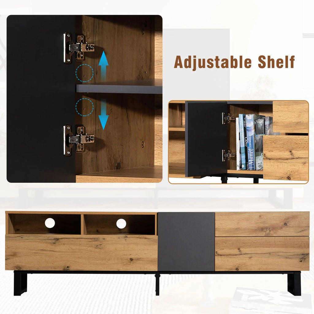 Modern TV Stand with Double Storage Space P9795
