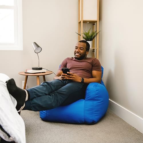 Black Bean Bag Chair with Drink Holder and Pocket F398