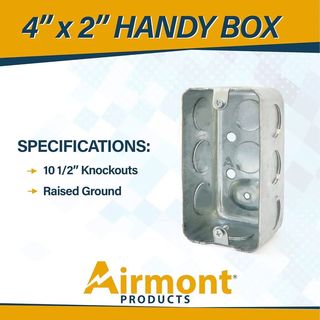 4X2 Inch Single Gang Galvanized Steel Electrical Box J53576