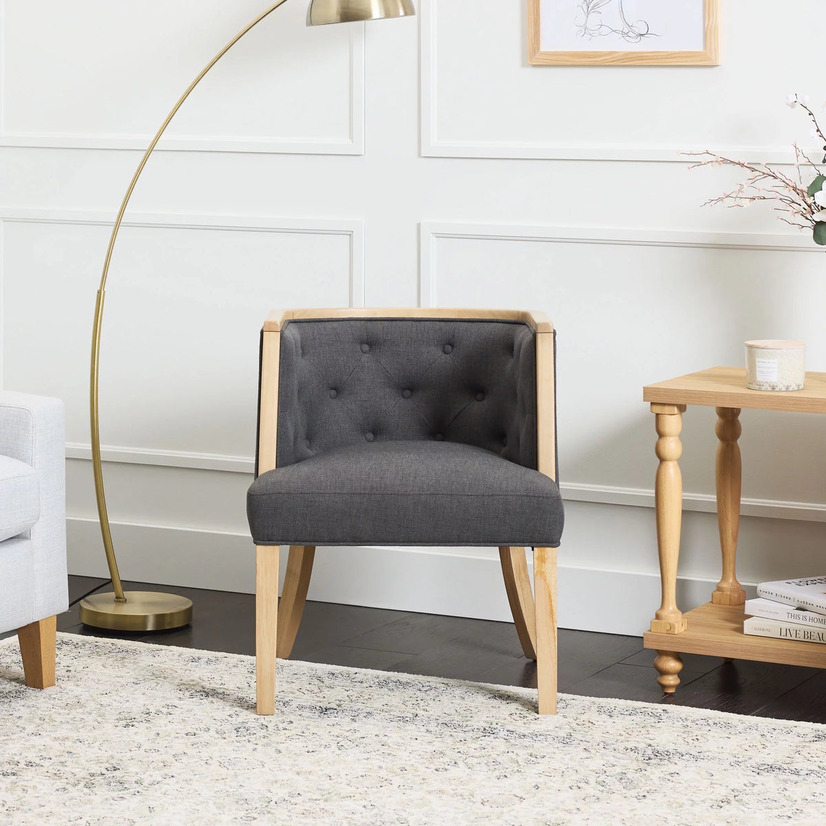 Charcoal Upholstered Accent Chair N213369
