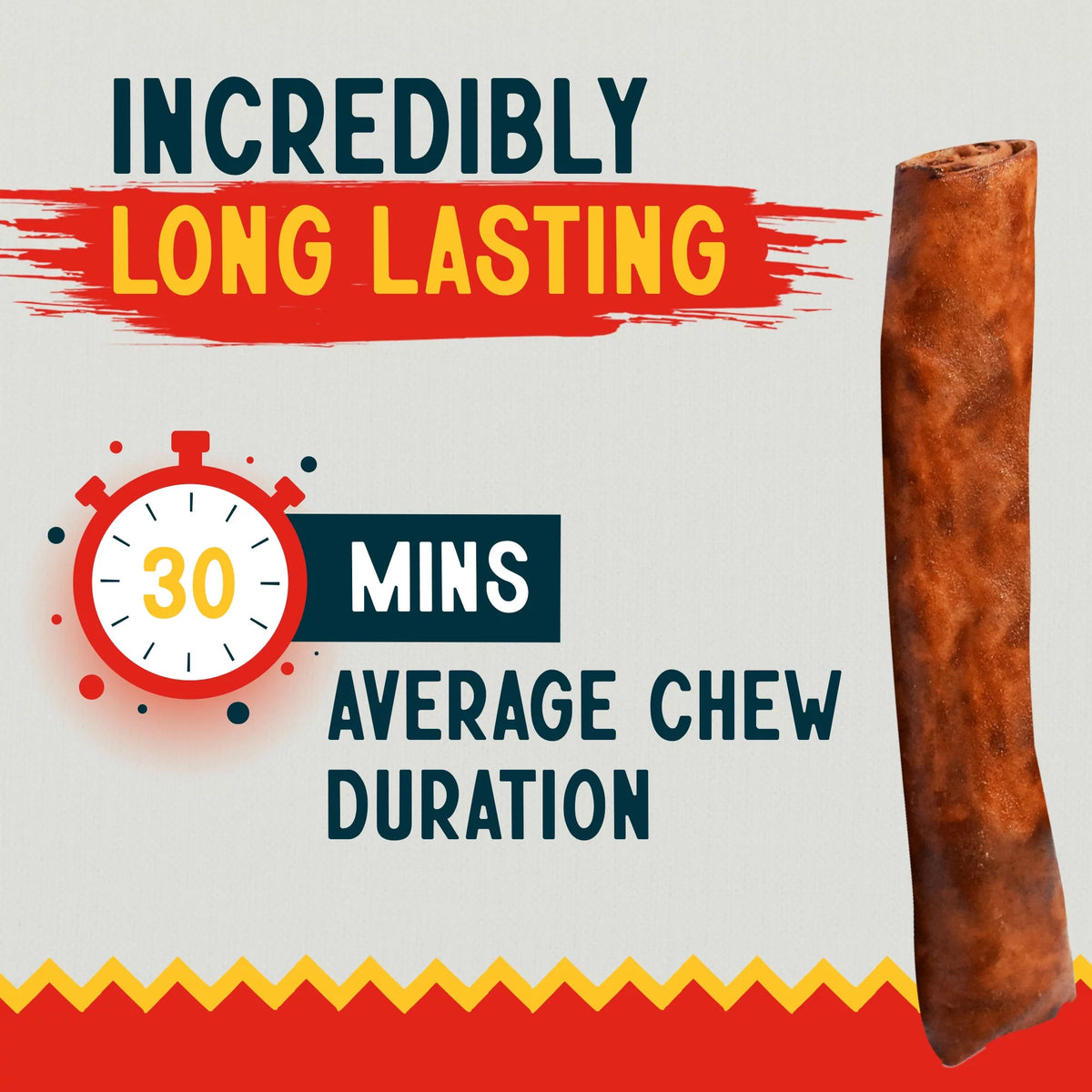 8-9" Beef Basted Rawhide Retriever Roll Bone Chew for Dogs 25 Pk N616