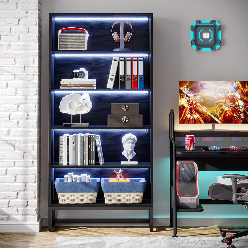 5 Shelf Bookcase with Led Lights U59109
