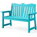 Weatherproof 2-Person Outdoor Bench with Armrests and Backrest R3444