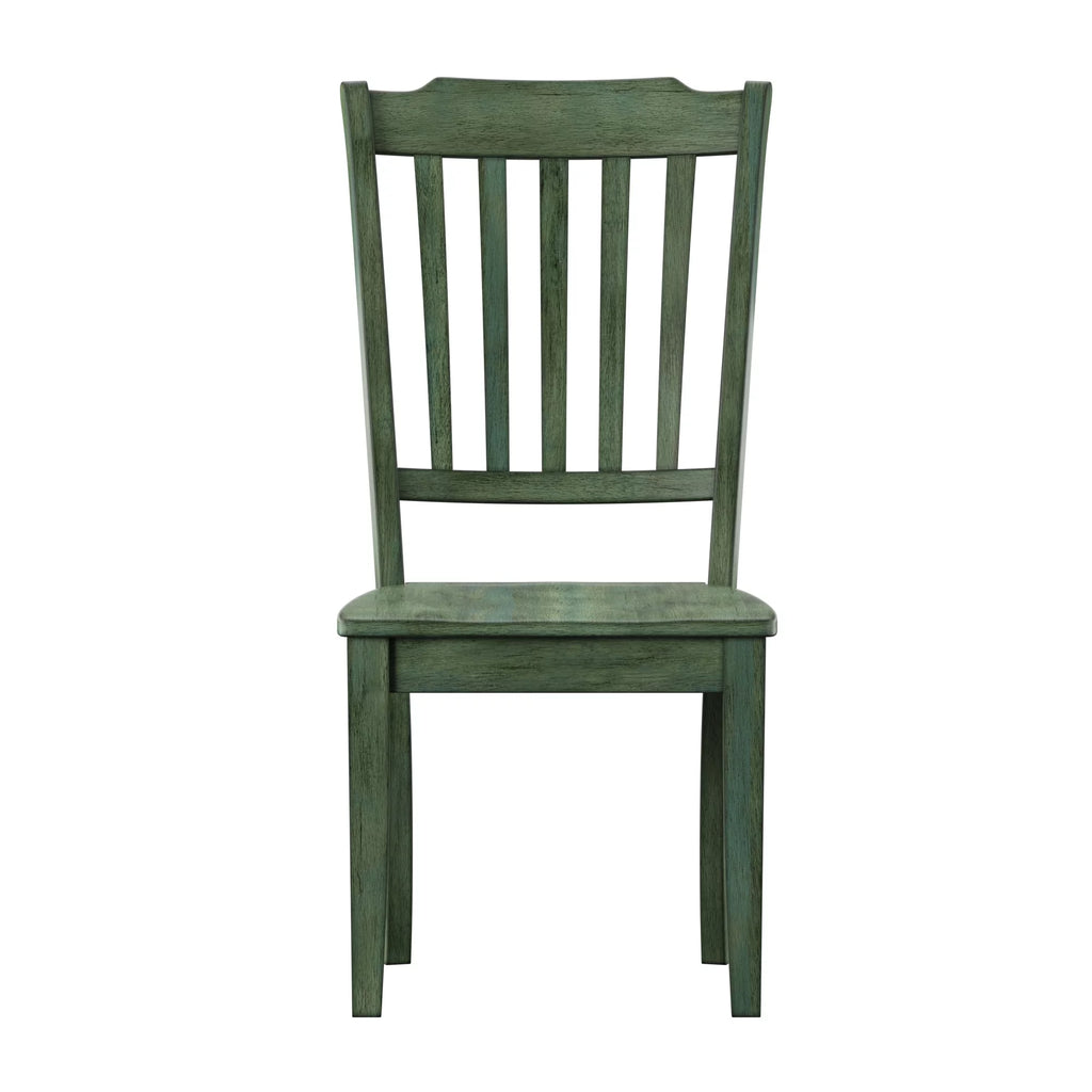 Antique Sage Green Wood Dining Chairs, Set of 2 G428867