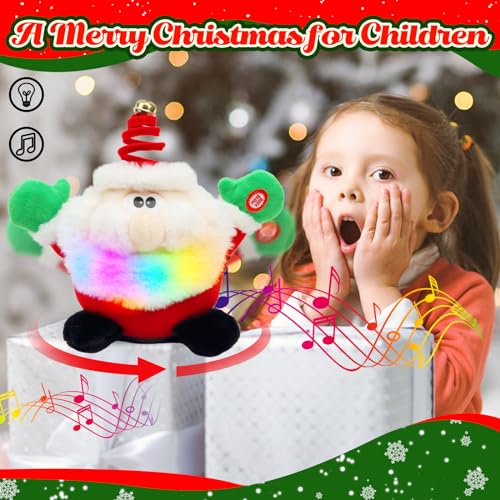 Singing Dancing Light up Christmas Plush Toy 11'' D1039