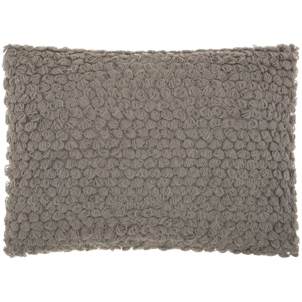 Grey Knotted Detail Lumbar Pillow O72566