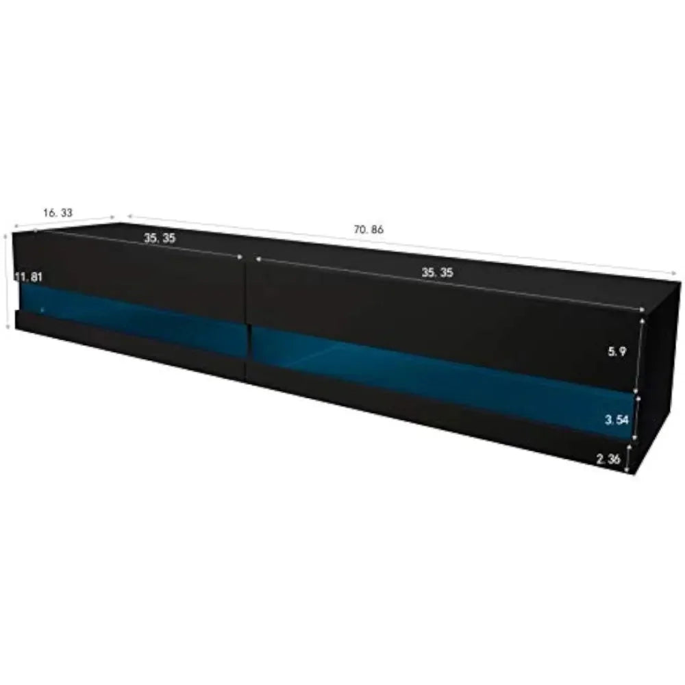 71-Inch Mounted Floating TV Stand Wall Cabinet Fits TVs Up to 80 Inches L12888