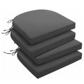Water Resistant Patio Chair Cushions Pack of 4, Dark Gray S523536