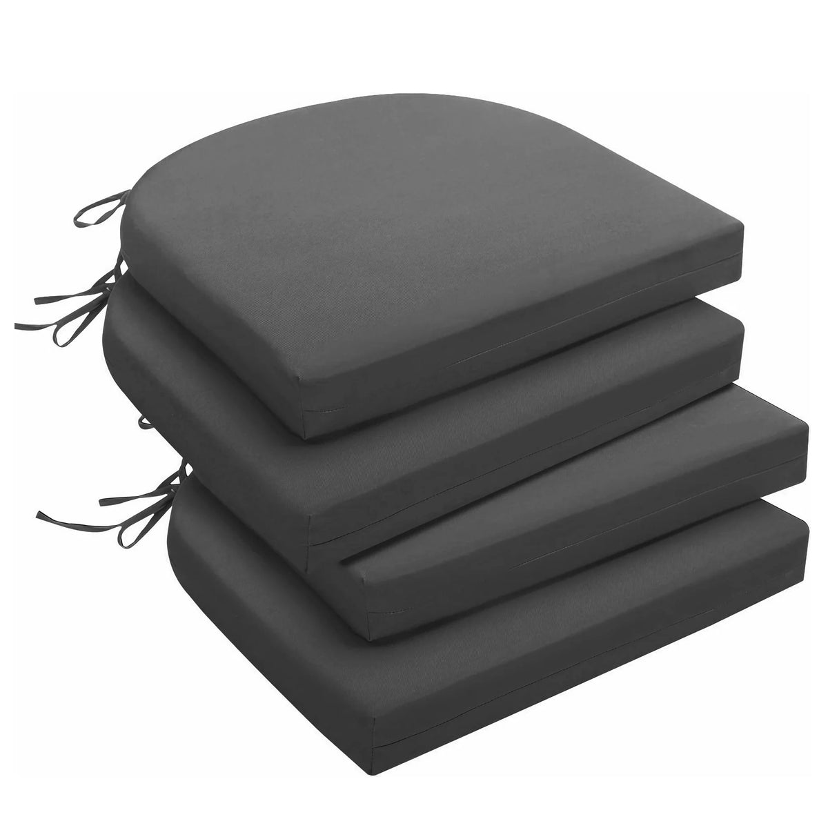 Water Resistant Patio Chair Cushions Pack of 4, Dark Gray S523536