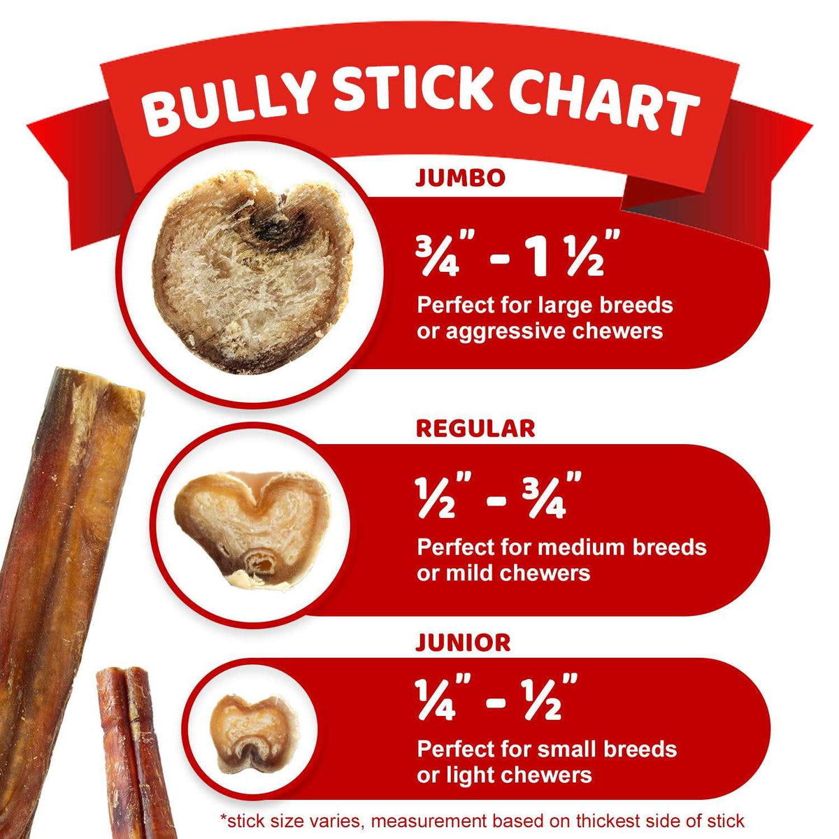 Bully Sticks For Medium Dogs F2236