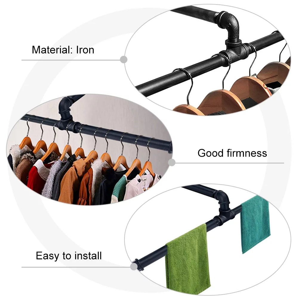 Wall Mounted Iron Clothing Rack B3666