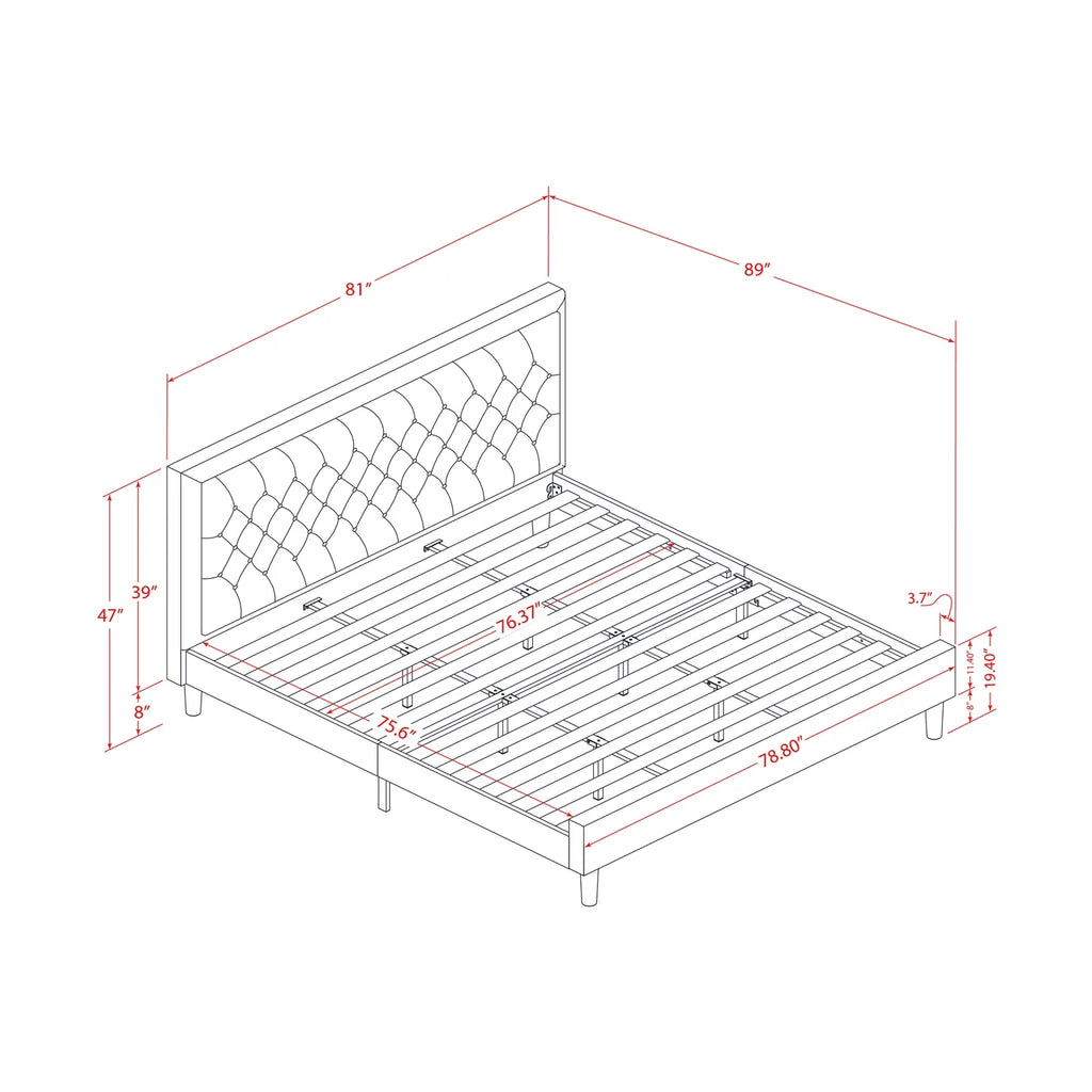 3-piece Wood Platform Bedroom Set D616783