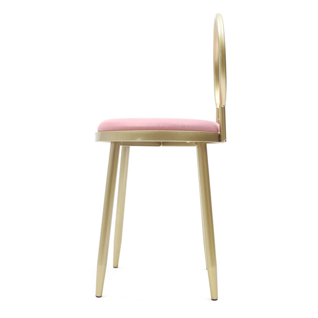 Vanity Stool Metal Frame Padded Cushion M396327