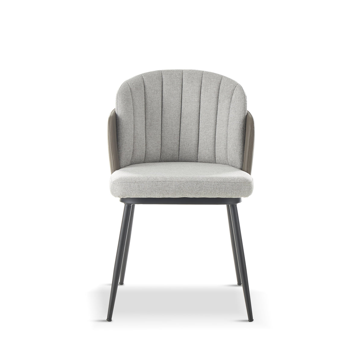 Set of 2 Grey Fabric Upholstered Dining Chairs R9275
