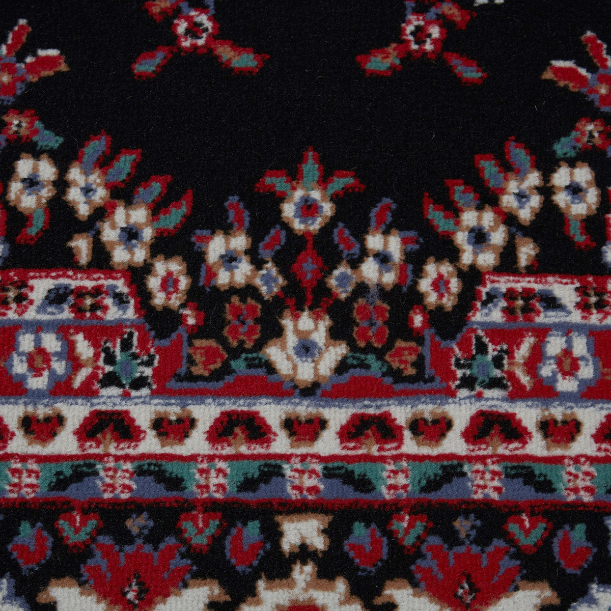 Black/Red 3-Piece Set Area Rug R5513