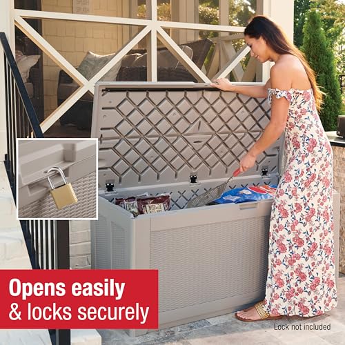 Extra Large Weather Resistant Resin Deck Box N7391
