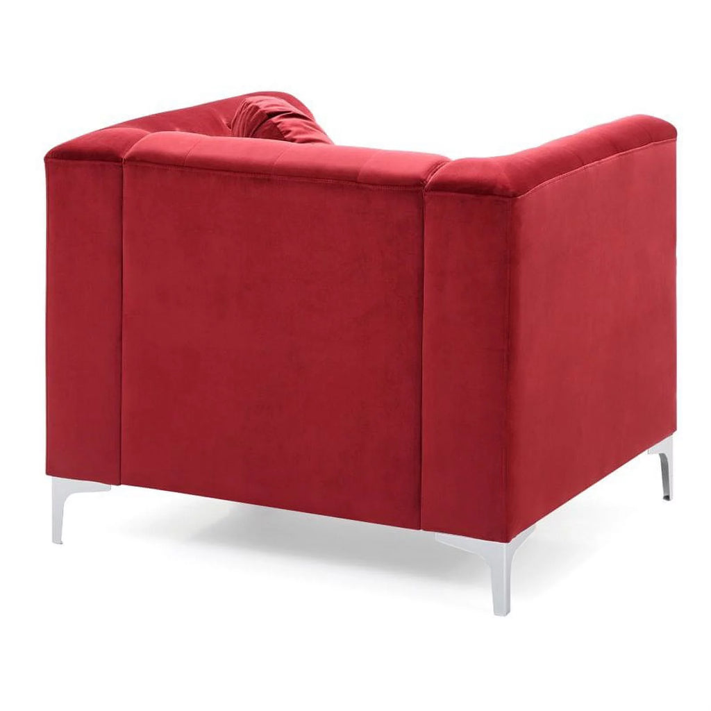 Velvet Sofa Chaise and Chair 2-Piece Set U888
